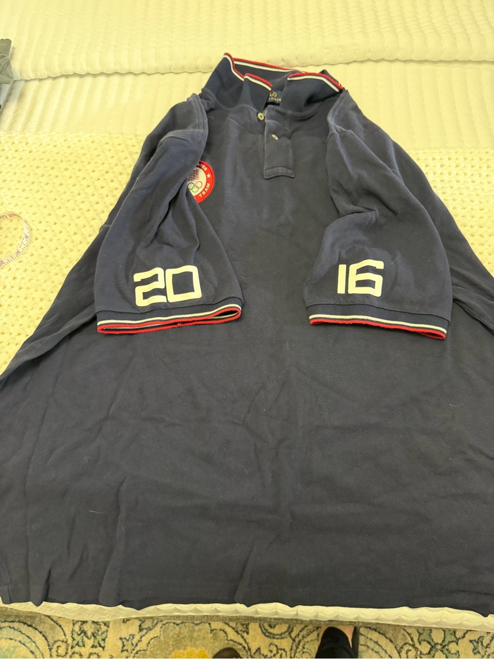 Ralph Lauren 2016 United States Olympic Team Navy Patch Polo